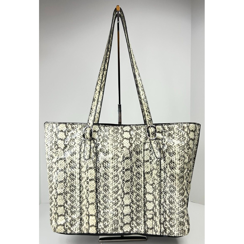 Alfani Work Tote Medium Double Handle Snake Skin Print‎ Tons of interior pockets